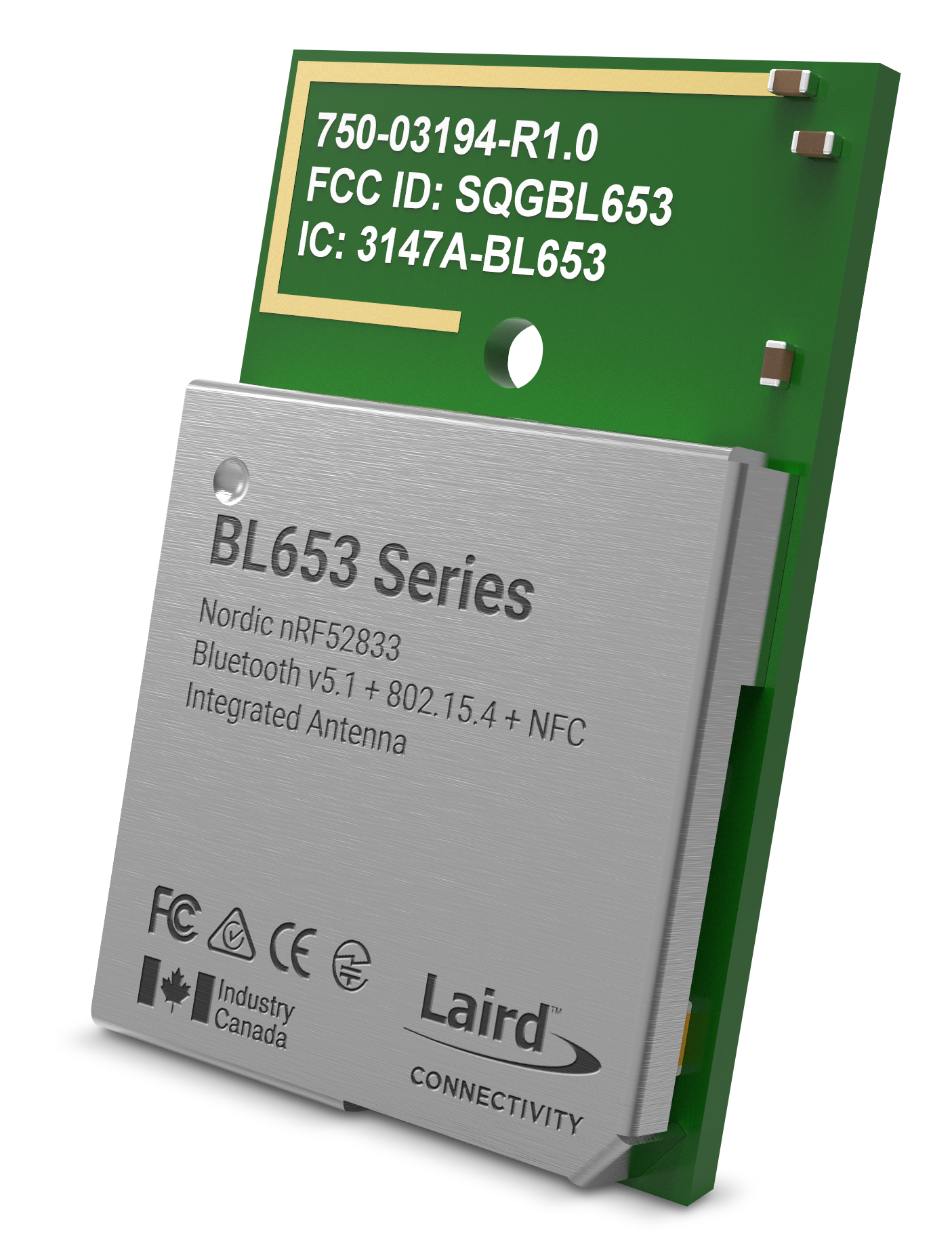 BL653 Series Bluetooth 5.1 + 802.15.4 + NFC Module