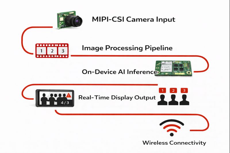 edge AI people detection flow chart