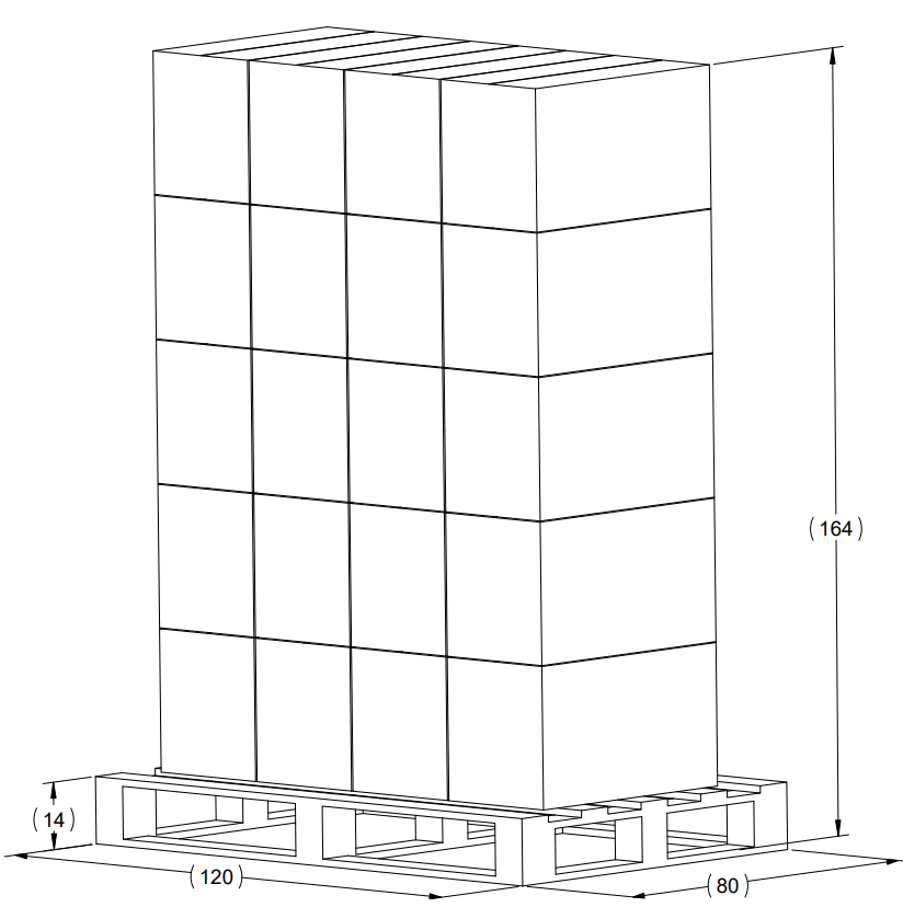 A drawing of a large cube on a pallet

Description automatically generated