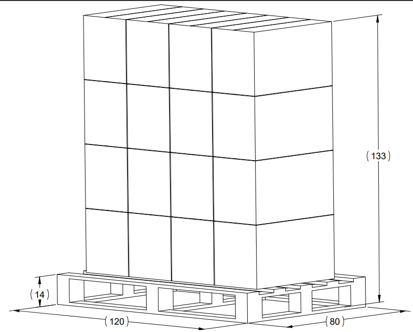A drawing of a large cube on a pallet

Description automatically generated