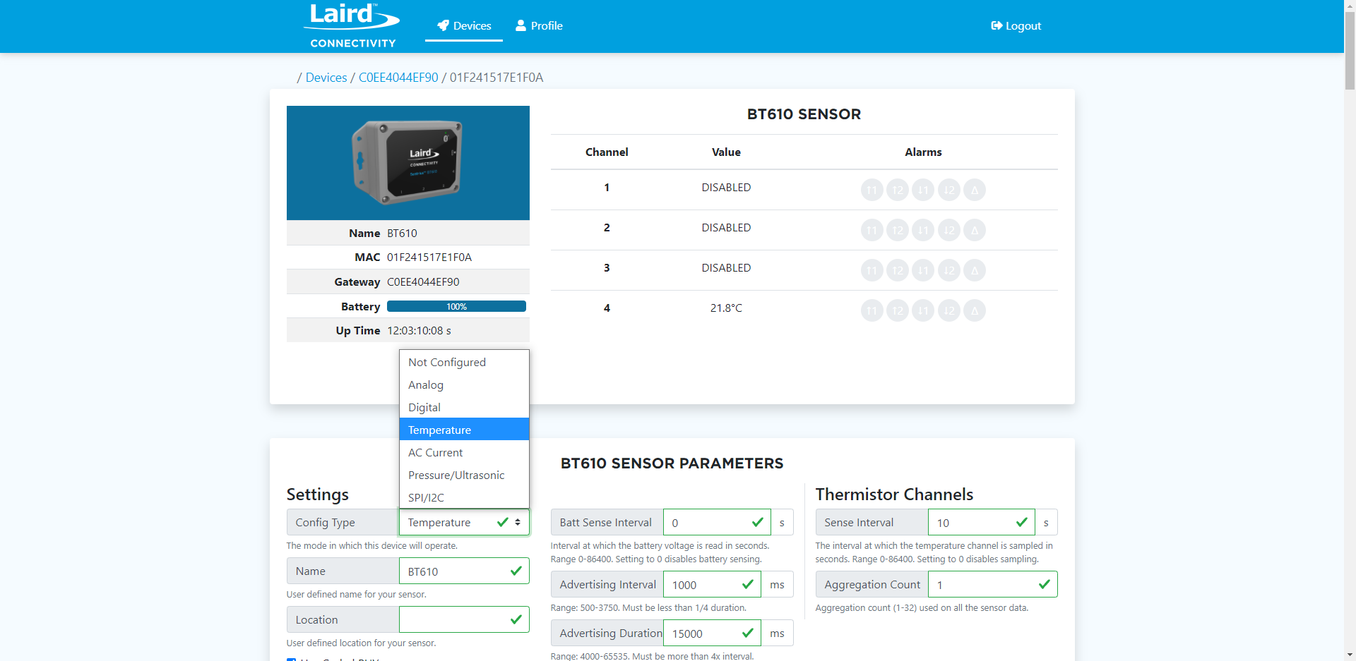 Bluegrass BT610 Not Configured