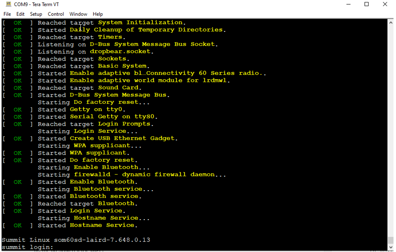 Terminal connected to 60-SOM