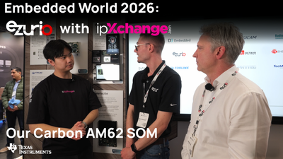 Ezurio's Carbon AM62 SOM at Embedded World 2026 with ‪ipXchange‬!