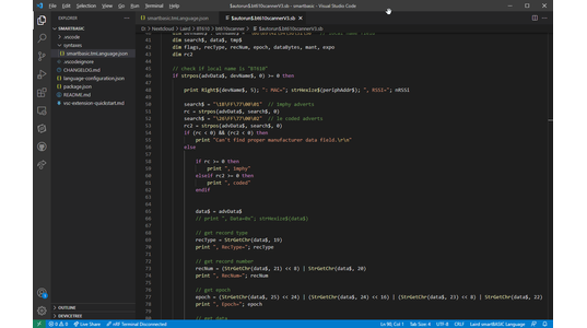 SmartBASIC Syntax Highlighting in Visual Studio Code Now Available