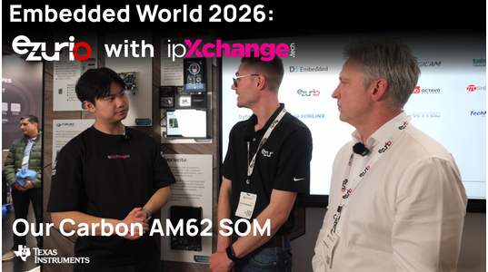 Ezurio's Carbon AM62 SOM at Embedded World 2026 with ‪ipXchange‬!
