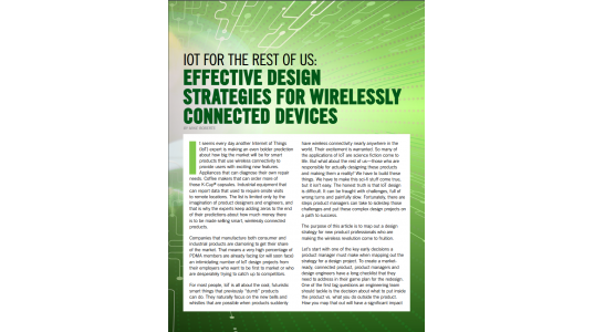 Article on Effective Design Strategies for the IoT Featured in Visions Digital Magazine